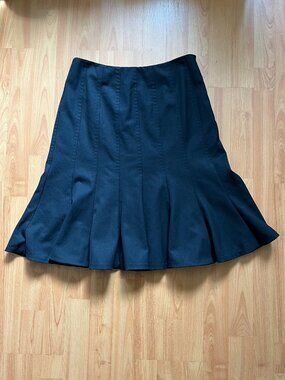 Piazza Sempione Black Wool Knee-Length Skirt